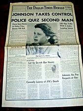 KENNEDY ASSASSINATION November 23, 1963 DALLAS TIMES HERALD Final Edition picture