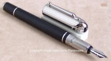 DUNHILL LIMITED EDITION SIDECAR LEATHER BLACK CHASSIS PALLADIUM FOUNTAIN PEN  picture