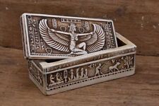 Exquisite Egyptian Goddess Isis Jewelry Box  Authentic Antique Home Decor picture
