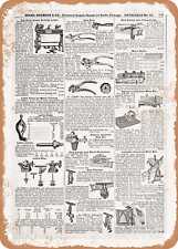 METAL SIGN - 1902 Sears Catalog Saw Tools Page 687 - Vintage Rusty Look picture