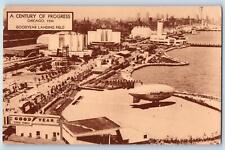 c1934 Chicago Illinois Goodyear Landing Field View Century Of Progress Postcard picture