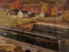 Grif Teller 1948  Pennsylvania Railroad Calendar Full Year, Framed picture