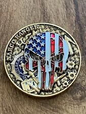 E49 Narco Ranger 3 NYPD Police Narcotics Punisher Gold Color Challenge coin picture