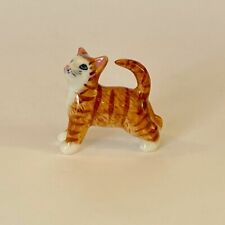 Hand-Painted Miniature Porcelain Orange Tabby Cat Figurine – 25168 picture