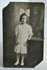  Photo of Child Antique Leaning on End Table, Name on Back Is Leonore Hart picture