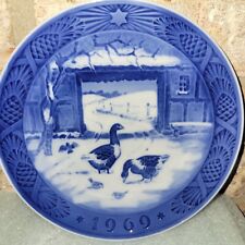 Royal Copenhagen Denmark Plate Geese In The Farmyard 1969 Vintage picture