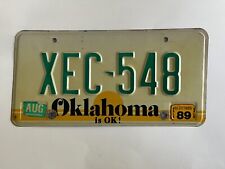 1989 Oklahoma License Plate All Original Sunrise Graphic picture