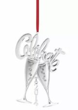LENOX BRAND NEW 2014 Celebrate Toasting Flutes Metal Ornament picture