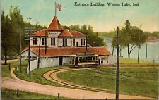 Postcard Entrance Building at Winona Lake, Indiana~134275 picture
