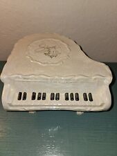 Vintage Liberace Signed Ceramic White Grand Piano-Excellent picture
