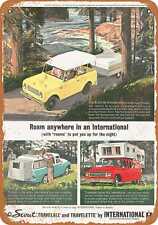 Metal Sign - 1963 International Travelall and Camping -- Vintage Look picture