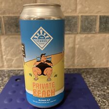 16oz Private Beach Blonde Ale rare sought after New Jersey beer can. Icarus Brew picture