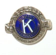 Kiwanis International Past Governor 35 Years 14K White Gold Lapel Screw Back Pin picture