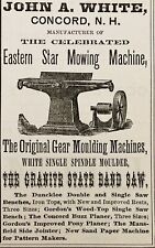 1883 AD(N18)~JOHN A. WHITE, CONCORD, NH. EASTERN STAR MOWING MACHINE picture