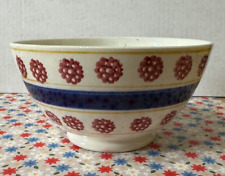 Antique Fine Ceramic Bowl-Baker & Co Ltd. Fenton-Blue/Cranberry Made In England. picture