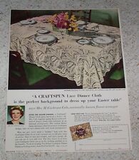 1949 print ad page -Scranton Tablecloths Craftspun Mrs Cochrane Cole advertising picture