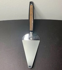 Vtg Ekco Faux Wood Handle Server Stainless Steel Cake Pie Slice Spatula 10” USA picture