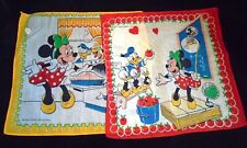 2 Vintage Child's Cotton Handkerchiefs Hankies Walt Disney Minnie Mouse Friends  picture