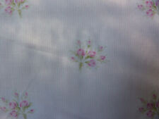 Yuwa Etheral Pink Small Rose Bouquets Micro Stripe Pink/ White Cotton Fabric BTY picture