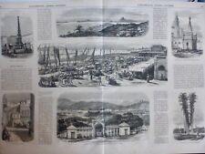 1865 1928 America South Brazil Rio de Janeiro Customs 15 Newspapers Antique picture