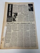 1969 Woodstock Music Festival  Planned  ~ Boston After Dark  Newspaper vtg picture