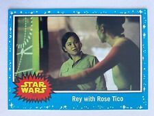 2019 Topps Star Wars Journey to Rise of Skywalker Blue #104 Rey With Rose Tico picture