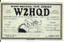 QSL  1934 West Orange   New Jersey   radio card picture