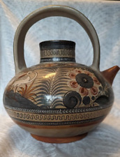 Amado Galvan Tonala Mexico Vintage Folk Art Pottery  Pot / Jug SIGNED picture