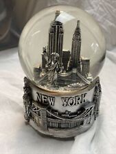 LARGE NEW YORK CITY MUSICAL WIND UP SNOW GLOBE picture