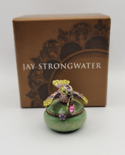 Jay Strongwater Swarovski Crystals Bird Pill Trinket Box picture