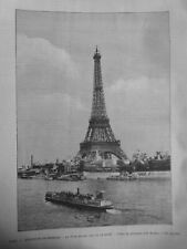 1889 EIFFEL TOWER 14 ANTIQUE NEWSPAPERS picture