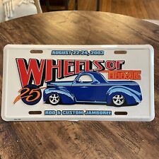 Hot Rod License Plate 2003 Wheels Of Time 25th Rod Custom Jamboree Macungie PA ✅ picture