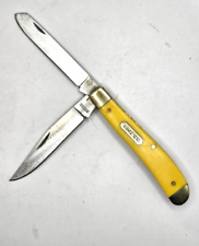 OLD TIMER 94OTY GUNSTOCK TRAPPER YELLOW FOLDING KNIFE picture