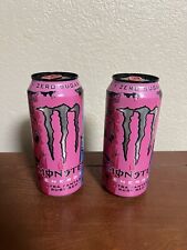 NEW MONSTER ENERGY ULTRA FANTASY RUBY RED ZERO SUGAR DRINK 2 FULL 16 FLOZ CAN picture