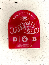 *NEW* Dutch Bros Sticker FEBRUARY 2022 Pink Shimmer Radiate Kindness Dutch Luv picture