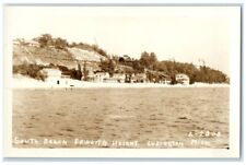 c1920's South Beach Epworth Heights Residence Ludington MI RPPC Photo Postcard picture