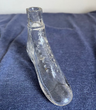 Antique blown clear shoe shaped ink bottle picture
