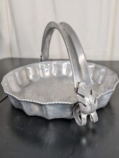 Vintage 1950's Hand Wrought Aluminum Serving Basket Trade Continental Marking... picture