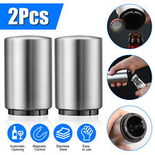 2 PCS Automatic Beer Soda Bottle Opener Stainless Steel Push Down Cap Bar Party picture