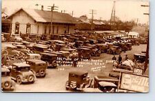 RPPC Real Photo Postcard Texas Kilgore I&GN Railroad Depot Station Train Oil picture