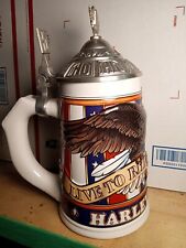 Vintage 1998 Harley Davidson Live To Ride, Ride To Live Ceramic Beer Stein, picture
