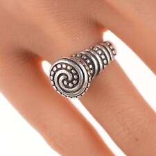 sz6 Retired James Avery African beaded ring in sterling picture