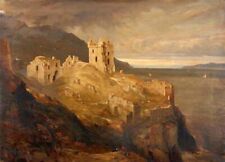 Dream-art Oil painting Hugh+William+Williams-Castle+Urquhart,+Loch+Ness handmade picture