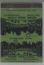 Matchbook Cover 1940 Mohawk Drama Festival Union College Schenectady, NY picture