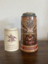 “St. Louis Brewery” Vintage Authentic Budweiser Beer Stein W/ Lid. RARE picture