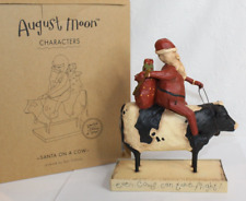 August Moon Santa On A Cow Figure Dan DiPaolo Original Box 2003 1701/5000 Lang picture