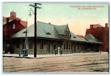 c1910's Pittsburg And Lake Erie Depot Scene Mc Keesport Pennsylvania PA Postcard picture