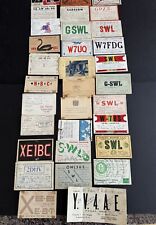 Vintage Lot of 32 - 1937, 1938, 1939 QSL QSO SWL Postcards Old Ham Radio Cards picture