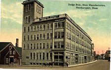 Dodge Bros Shoe Manufacturers Newburyport MA Divided Postcard c1910 picture