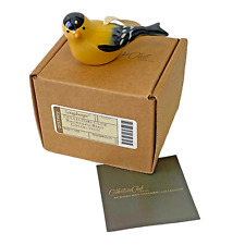 Longaberger Goldfinch Collectors Club Backyard Bird Ceramic NIB Signed 71477 USA picture